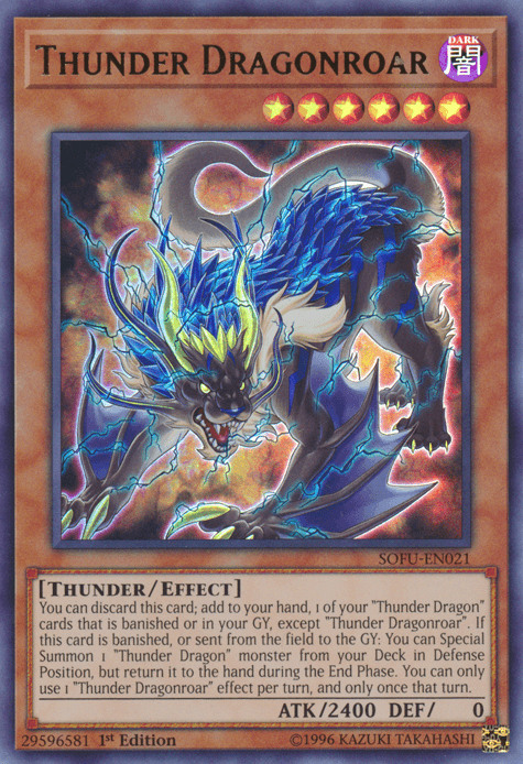 Thunder Dragonroar [SOFU-EN021] Ultra Rare (ONLINE ORDER ONLY)
