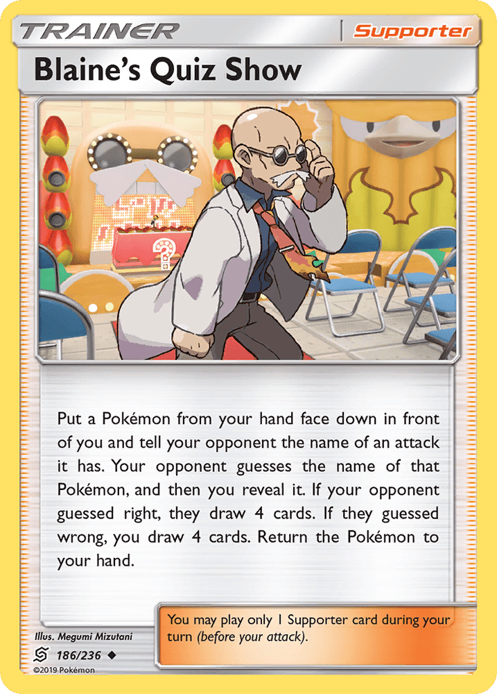 Blaine's Quiz Show (186/236) [Sun & Moon: Unified Minds] (Online Only)