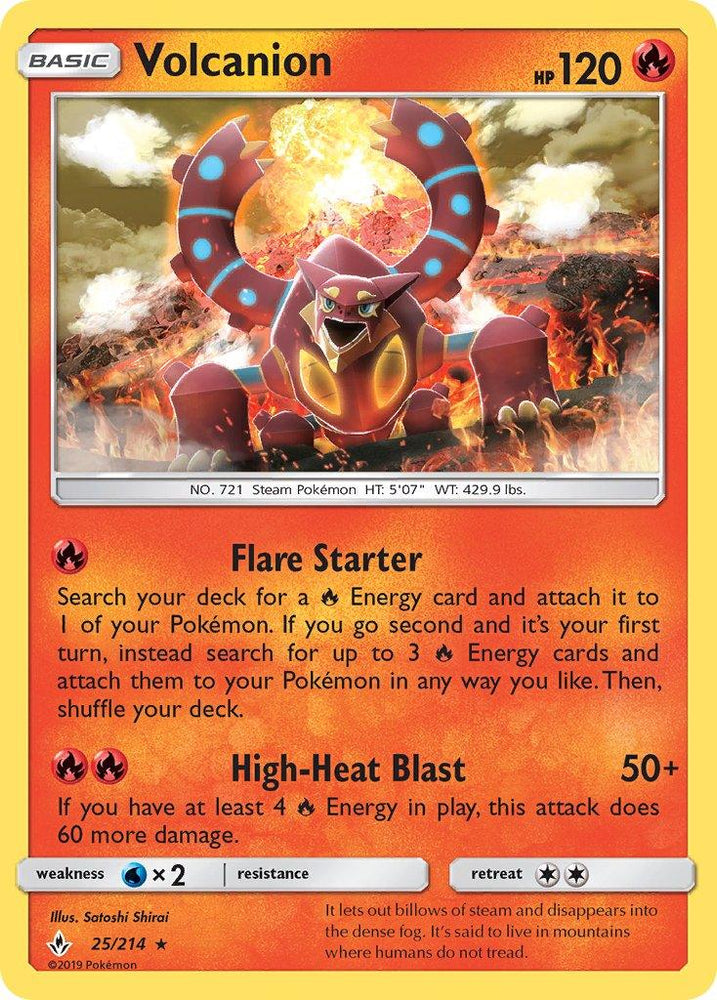 Volcanion (25/214) (Theme Deck Exclusive) [Sun & Moon: Unbroken Bonds] (Online Only)
