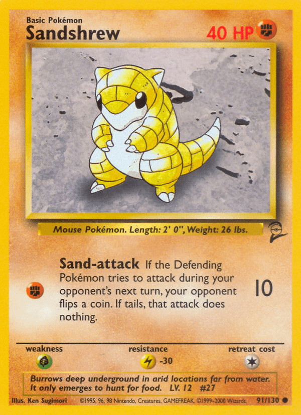 Sandshrew (91/130) [Base Set 2] (Online Only)