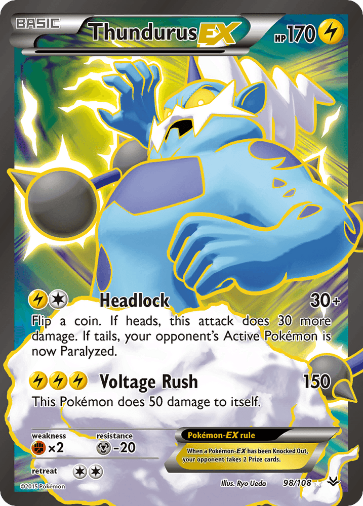Thundurus EX (98/108) [XY: Roaring Skies] (Online Only)