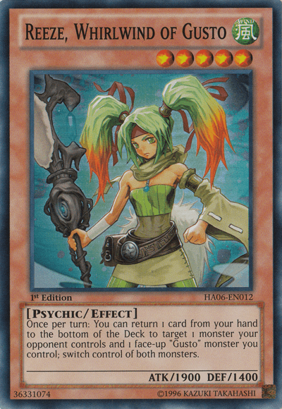 Reeze, Whirlwind of Gusto [HA06-EN012] Super Rare (ONLINE ORDER ONLY)