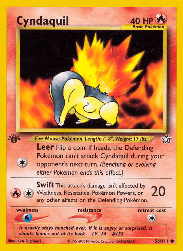Cyndaquil (56/111) [Neo Genesis 1st Edition] (Online Only)