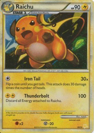 Raichu (30/30) [HeartGold & SoulSilver: Trainer Kit - Raichu] (Online Only)