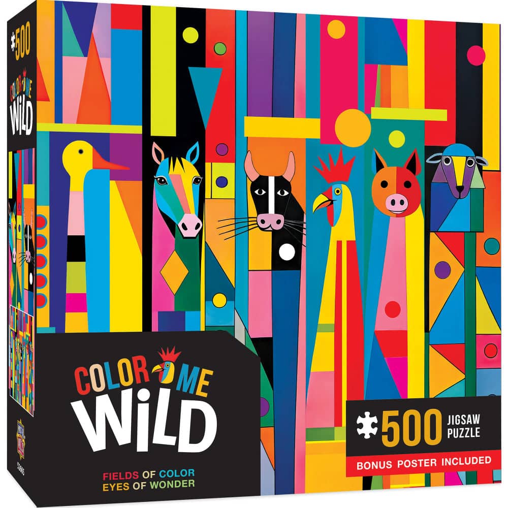 Color Me Wild - Fields of Color, Eyes of Wonder 500 Piece Jigsaw Puzzle