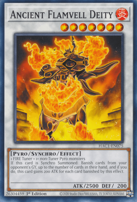 Ancient Flamvell Deity [HAC1-EN075] Parallel Rare (ONLINE ORDER ONLY)
