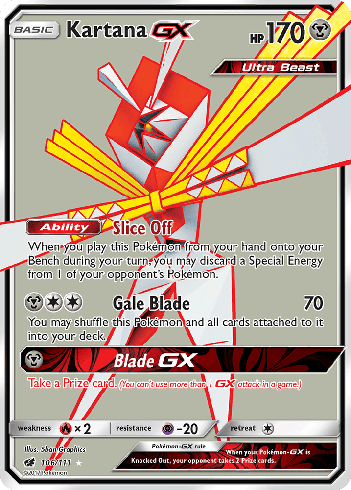 Kartana GX (106/111) [Sun & Moon: Crimson Invasion] (Online Only)
