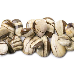 15x13-25x15mm Banded Jasper Plain Pear Beads 8 inch 48 pieces (ONLINE ORDER ONLY)