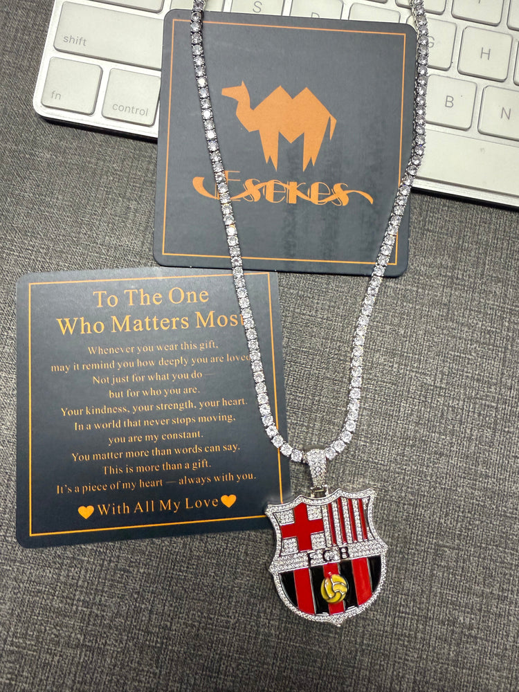 Customized Gifts Barcelona F.C. Pendant Necklace Chain for Football Fans (ONLINE ORDER ONLY)