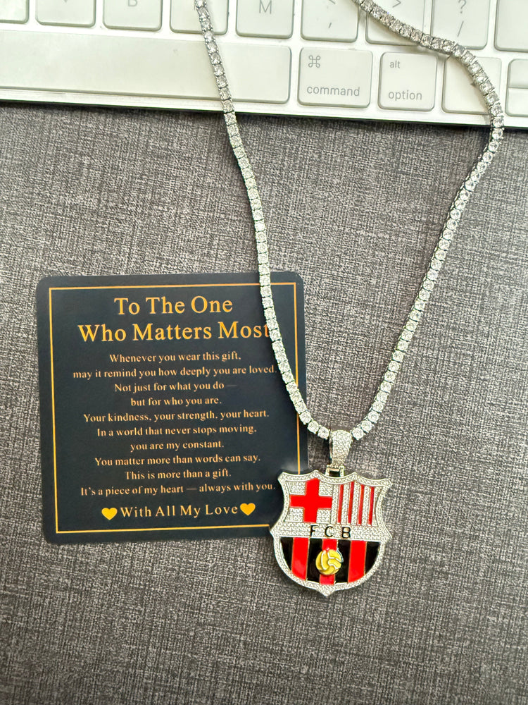 Customized Gifts Barcelona F.C. Pendant Necklace Chain for Football Fans (ONLINE ORDER ONLY)