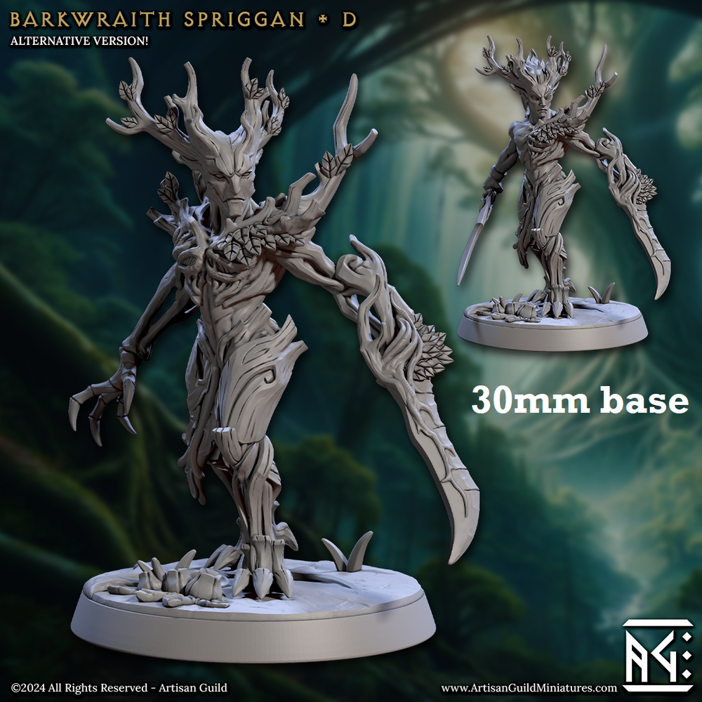 Barkwraith Spriggan: Sculpt D (Male Treefolk Warrior) (Online Order Only)