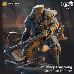 Baz "Smiley" Armstrong, Sharkman Enforcer (Male Sharkfolk Pirate) (Online Only)