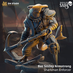 Baz "Smiley" Armstrong, Sharkman Enforcer (Male Sharkfolk Pirate) (Online Only)