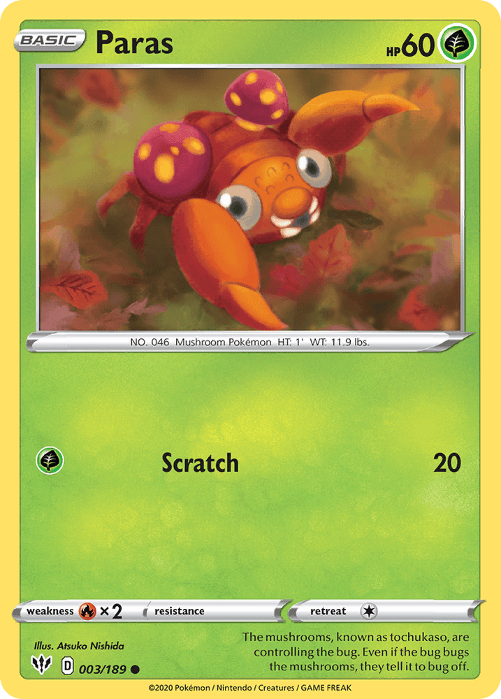 Paras (003/189) [Sword & Shield: Darkness Ablaze] (Online Only)