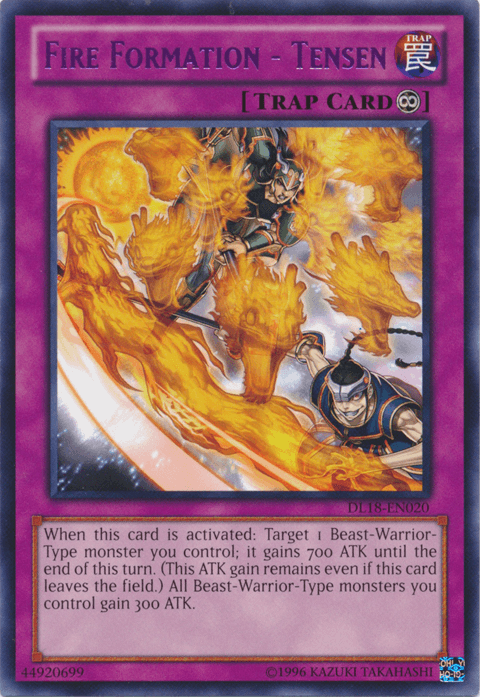 Fire Formation - Tensen (Purple) [DL18-EN020] Rare (ONLINE ORDER ONLY)