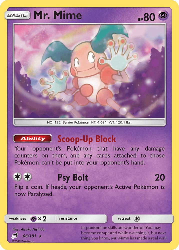 Mr. Mime (66/181) [Sun & Moon: Team Up] (Online Only)