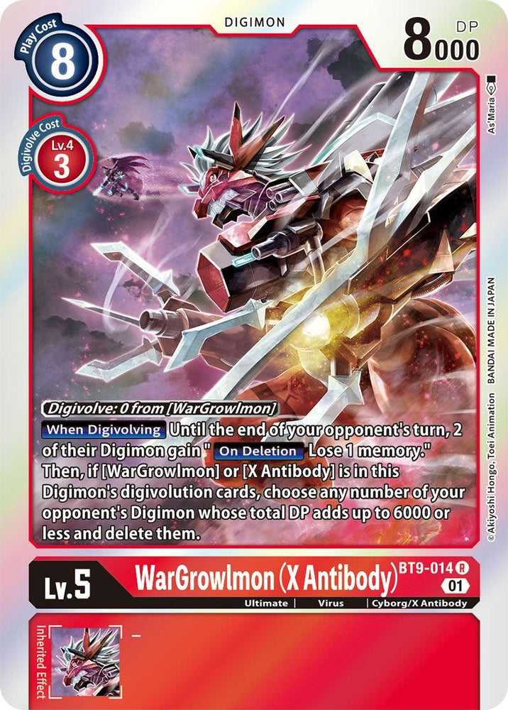 WarGrowlmon (X Antibody) [BT9-014] [X Record] (ONLINE ORDER ONLY)
