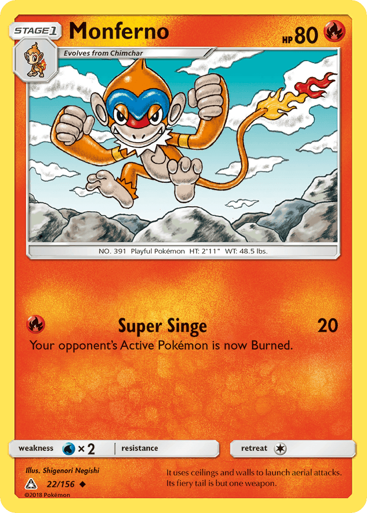 Monferno (22/156) [Sun & Moon: Ultra Prism] (Online Only)