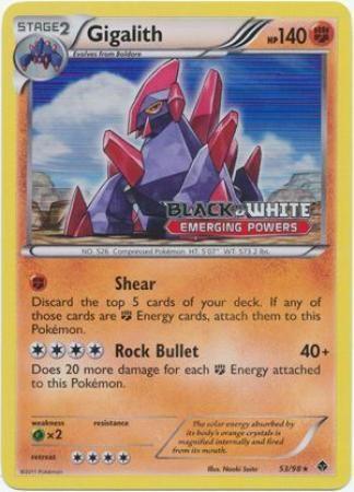 Gigalith (53/98) (Prerelease Promo) [Black & White: Black Star Promos] (Online Only)