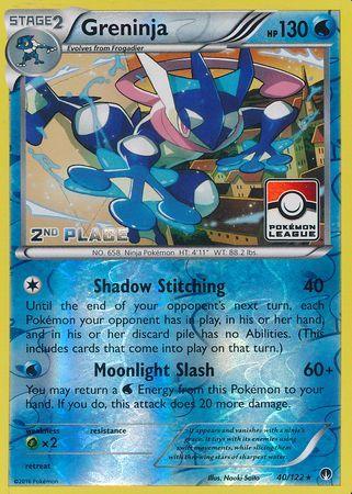 Greninja (40/122) (League Promo 2nd Place) [XY: BREAKpoint] (Online Only)