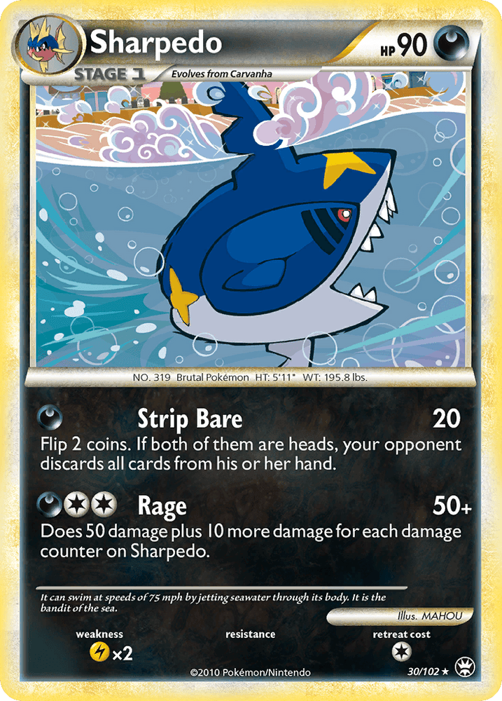 Sharpedo (30/102) [HeartGold & SoulSilver: Triumphant] (Online Only)