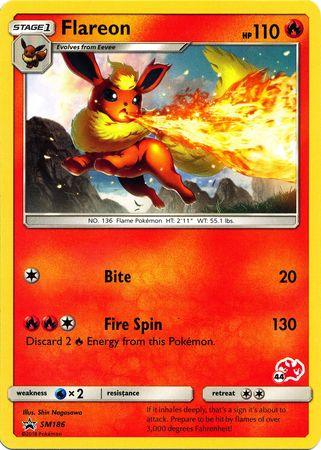 Flareon (SM186) (Charizard Stamp #44) [Battle Academy 2020] (Online Only)