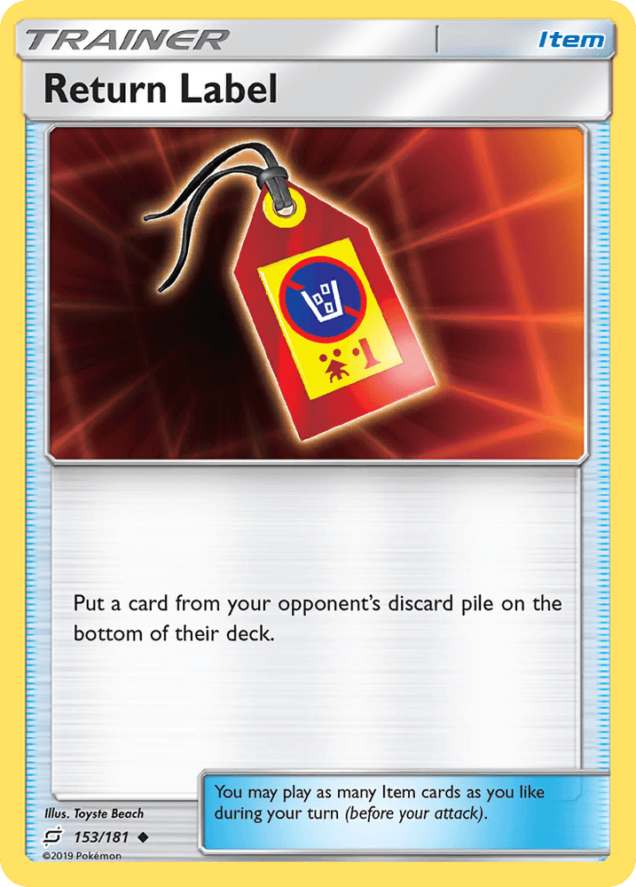 Return Label (153/181) [Sun & Moon: Team Up] (Online Only)
