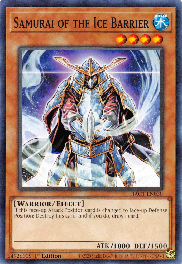 Samurai of the Ice Barrier [HAC1-EN038] Common (ONLINE ORDER ONLY)