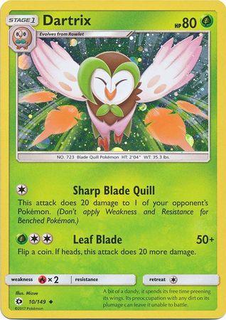 Dartrix (10/149) (Cosmos Holo) [Sun & Moon: Base Set] (Online Only)