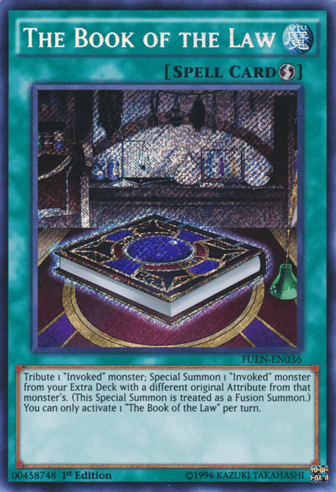 The Book of the Law [FUEN-EN036] Secret Rare (ONLINE ORDER ONLY)