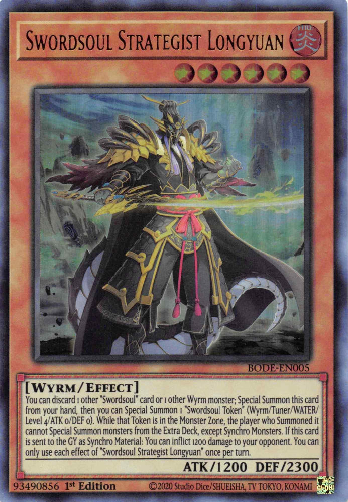 Swordsoul Strategist Longyuan [BODE-EN005] Ultra Rare (ONLINE ORDER ONLY)