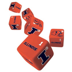Illinois Fighting Illinois Dice Set - 19mm