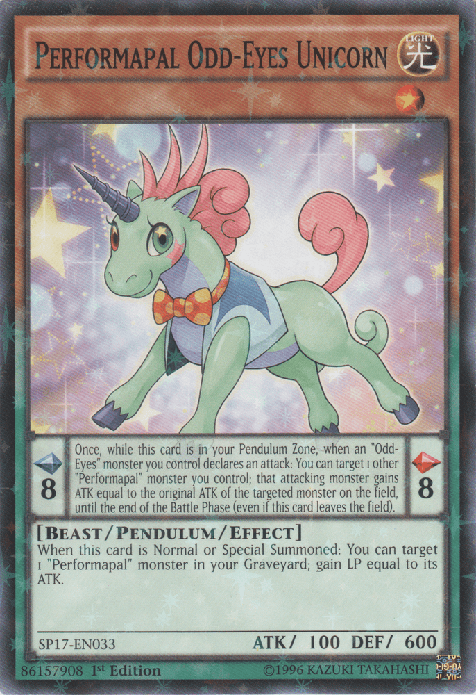 Performapal Odd-Eyes Unicorn [SP17-EN033] Starfoil Rare (ONLINE ORDER ONLY)