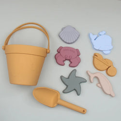 Silicone Beach Toys with Bucket, Shovel and Molds (ONLINE ORDER ONLY)