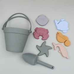 Silicone Beach Toys with Bucket, Shovel and Molds (ONLINE ORDER ONLY)