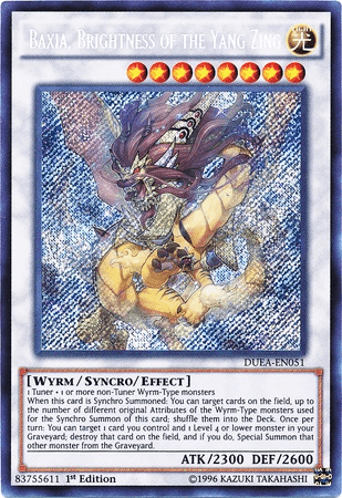 Baxia, Brightness of the Yang Zing [DUEA-EN051] Secret Rare (ONLINE ORDER ONLY)