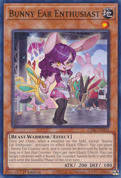 Bunny Ear Enthusiast [CYAC-EN032] Common (ONLINE ORDER ONLY)