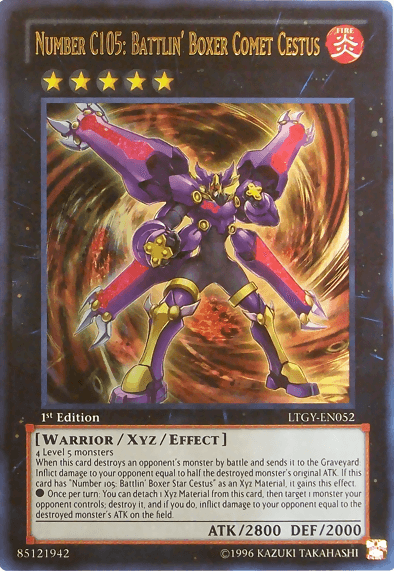 Number C105: Battlin' Boxer Comet Cestus [LTGY-EN052] Ultra Rare (ONLINE ORDER ONLY)