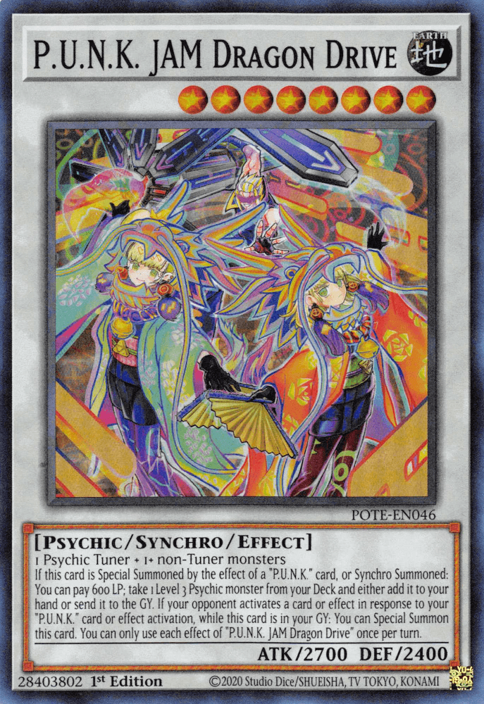 P.U.N.K. JAM Dragon Drive [POTE-EN046] Super Rare (ONLINE ORDER ONLY)