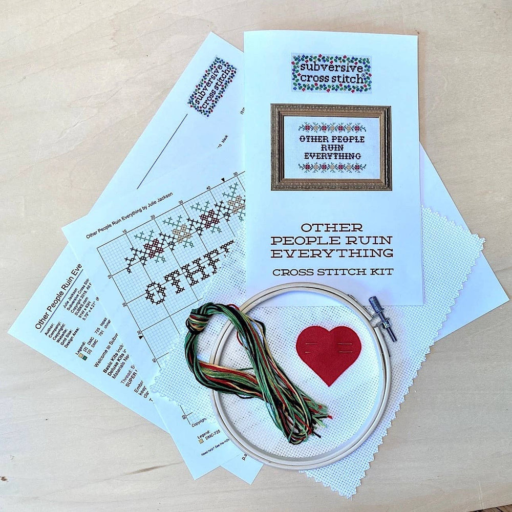 Deluxe Cross Stitch Kit – “Has Anyone Seen My Lorazepam?” Funny White Lotus Pattern (ONLINE ORDER ONLY)