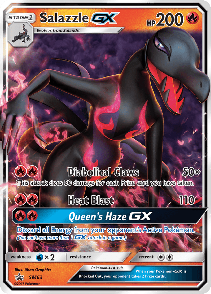 Salazzle GX (SM63) [Sun & Moon: Black Star Promos] (Online Only)