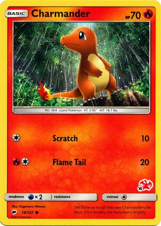 Charmander (18/147) (Charizard Stamp #16) [Battle Academy 2020] (Online Only)