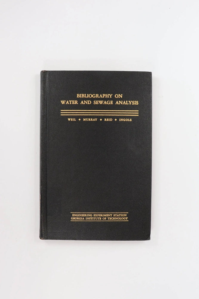 Bibliography on Water and Sewage Analysis (ONLINE ORDER ONLY)