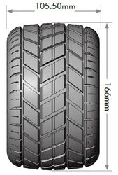 Louise R/C MT-Rocket Sport 1/8 3.8" Monster Truck MFT Belted Tires, 17mm Hex (0" & 1/2" Offset)