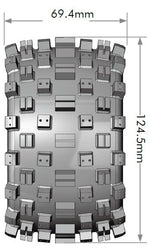 Louise R/C MT-Rock Soft 1/10 2.8" Monster Truck Belted Tires, Removable Hex (12/14/17mm)