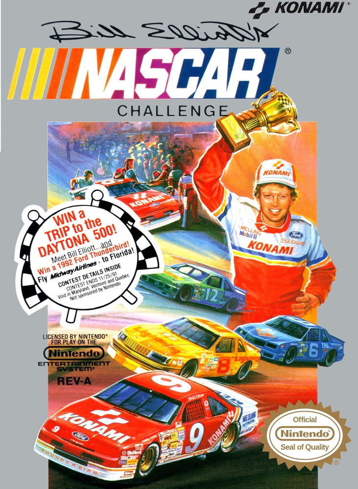 Bill Elliott's NASCAR Challenge (Nintendo NES) (Online Order Only)