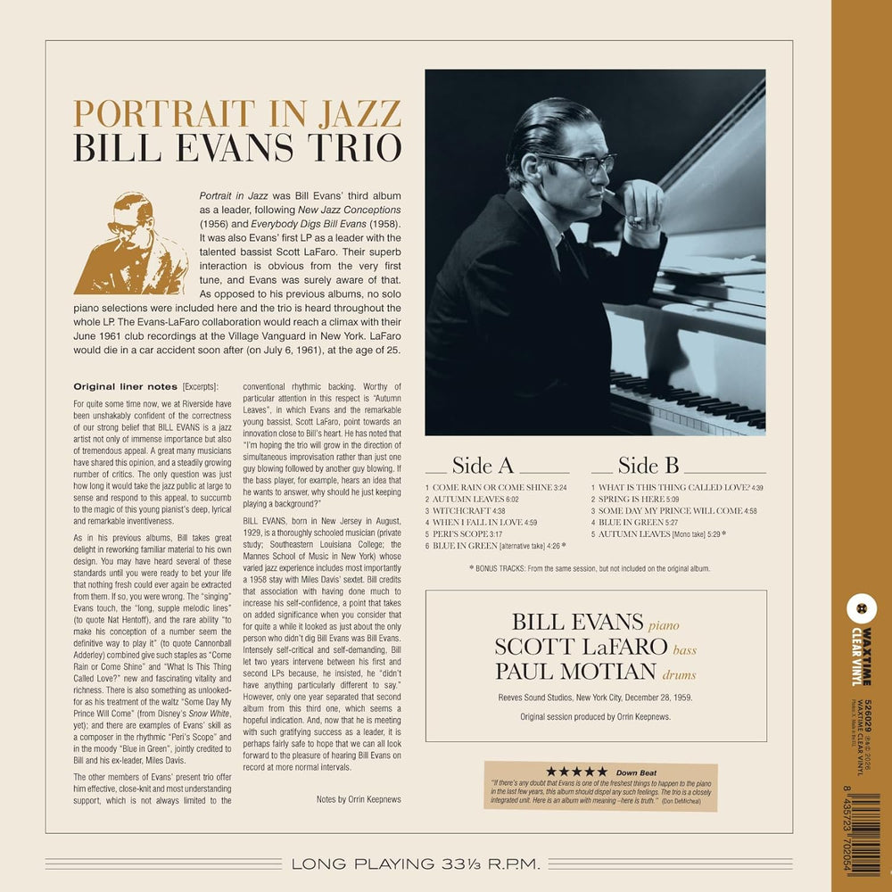 Portrait In Jazz (Limited Edition, 180 Gram Crystal Clear Vinyl with Bonus Tracks) [Import] [Vinyl]