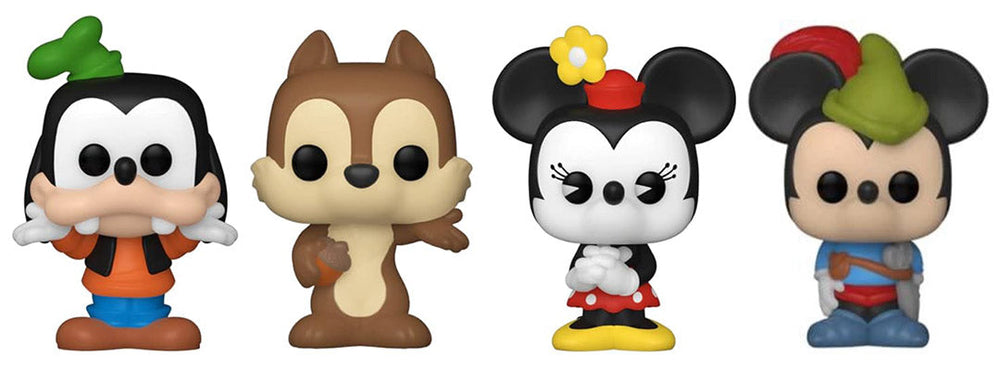 Out-Of-Box Bitty Pop! Goofy, Chip, Minnie Mouse & Brave Little Tailor (Series 4) 4-Pack w/ Shelf (Online Order Only)