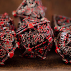 Weird West Wasteland Hollow Metal Dice Set - Blood Splatter (ONLINE ORDER ONLY)