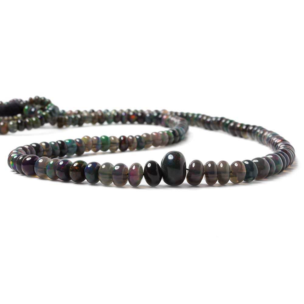 3-7mm Blue Ethiopian Opal Plain Rondelle Beads 16 inch 138 pieces (ONLINE ORDER ONLY)